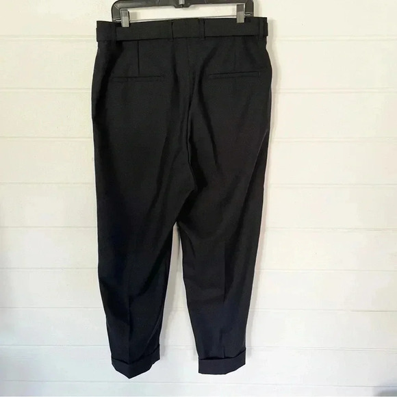 The Kooples Women’s Wide Tapered Cuffed High Rise Black Wool Trousers Waist 34” - Picture 11 of 11